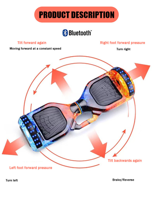 Unisex Electric Scooter 9 Inch 8 Wheels Lamborghini Hoverboard with Mobile App Control Range Per Charge 5-10KM