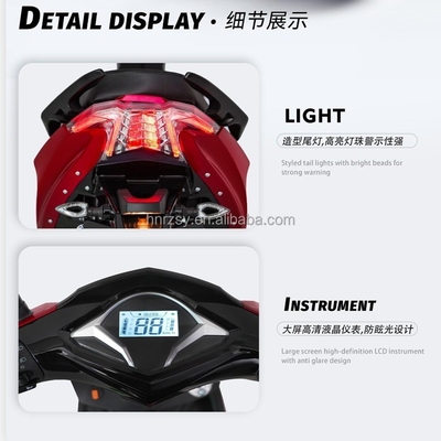 60-75km/h High Speed 72v 3000w Electric Motorcycle 2 Person Electric Moped Scooters Motor