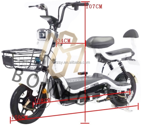 Adult Battery Electronic City Electric Motorized Bike with 20AH Battery Capacity and Brake Line Braking System