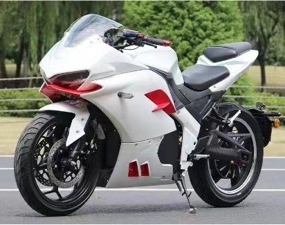 High Speed Electric Motor Car with 72V Battery Front and Rear Disc Brake Double Climbing