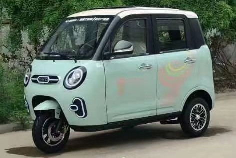 Closed Body Type Electric Tricycle Manned Passenger EV with Fully Enclosed Design and ≥90km Driving Mileage