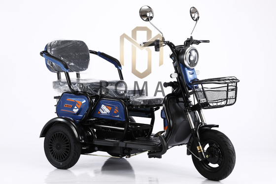 Open Body 3-Wheel Electric Tricycle for Adults 48v 800w Battery 60V100Ah Lithium Ion