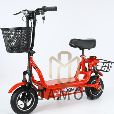 14inch Fat Tire Folding Ebike Electric Mountain Mini Bike Bicycle 350W 48V12AH with Steel Frame Easy to Fold and Store