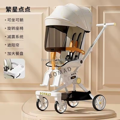 Carbon Steel Frame High Landscape Baby Carriage for Minibike/Pocketbikes 3 in 1 Stroller