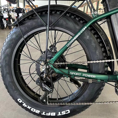 14-inch Electric Bicycle with Folding Design Rear Wheel Disc Brake 20*2.8&quot; Tire Width Straight-Hair Design Foldable