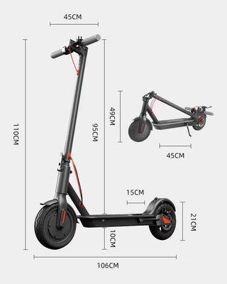 Applicable People Unisex Electric Scooter Folding Scooter for Adults with 6-8h Charging Time and Water-Resistant Design