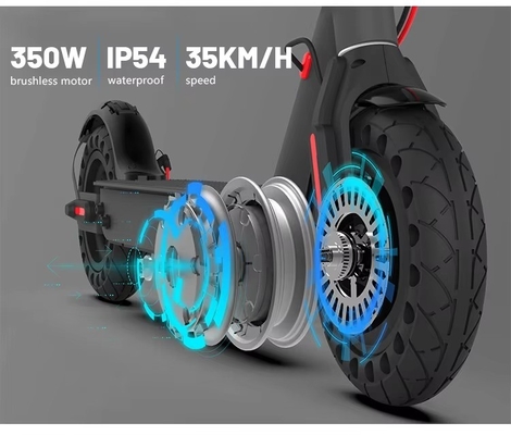 Folding Portable Electric Scooter Smart Sensor Two-Wheeled Adult Scooter with Speed and Max Speed 31-40km/h