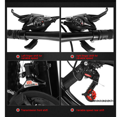 2024 Mountain Bike Big Tire Electric Bicycle with 11 ah Battery Capacity and Rear Wheel Disc Brake