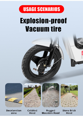 Speed 2024 Electric Bicycle White Aluminum Alloy Frame with Display and Max Speed 30-50Km/h
