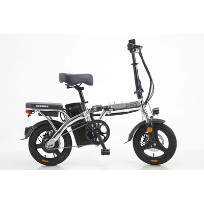 14 Inch Fat Tire 350w 7.5ah Recreational Folding Electric Bike with Shock Absorber Tire Width 20*4 and Torque 30-50 Nm