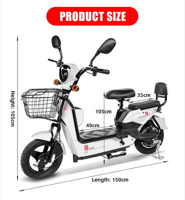 18&quot; Wheel Size 7 Speed Electric City Bike with 350watt/500watt 48v 12ah Battery E Bikes 2024 Electric Bicycle Scooter
