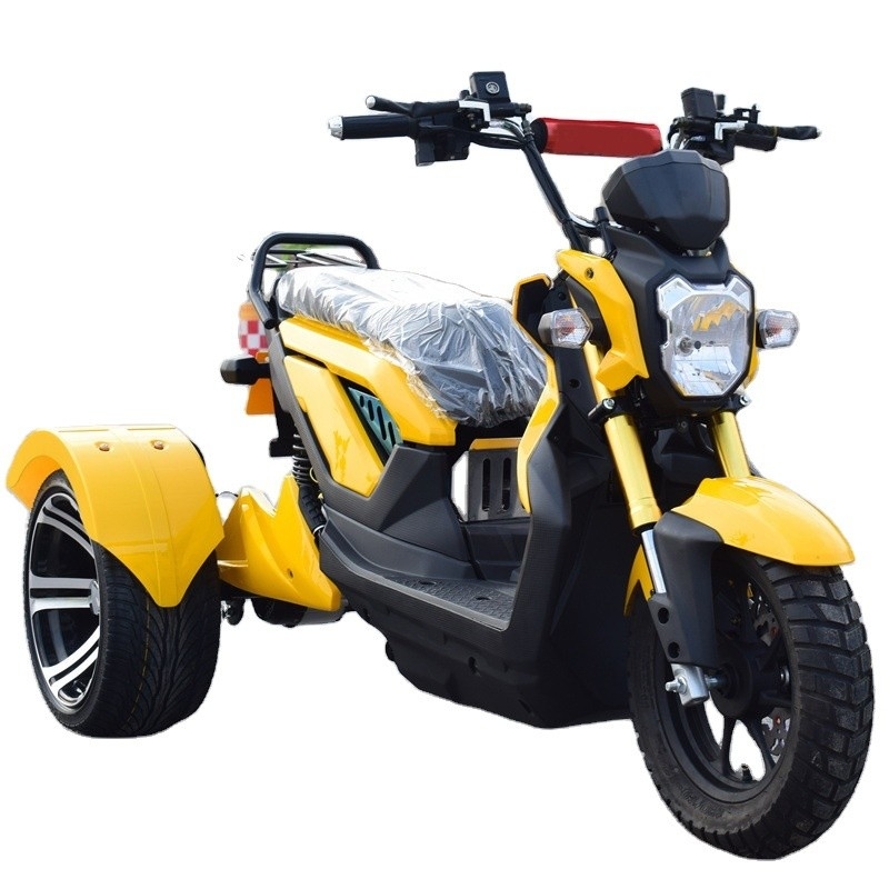 2-Passenger Fashion Electric Tricycle Scooter with Removable Battery and High Payload Capacity of ≥400kg
