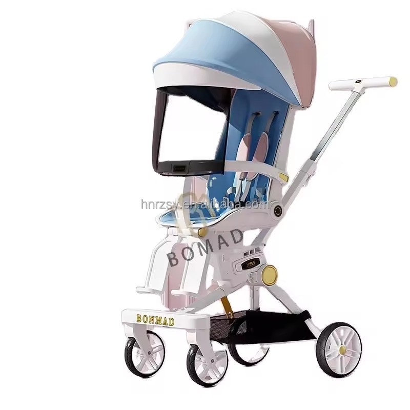 Carbon Steel Frame High Landscape Baby Carriage for Minibike/Pocketbikes 3 in 1 Stroller